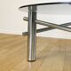Round coffee table in chrome and smoked glass, 1970s