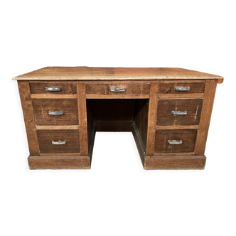 Wooden schoolmaster desk