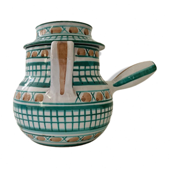 Ceramic handle and lid saucepan by Robert Picault for Vallauris