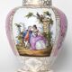 Pair of covered Dresden porcelain vases from Helena Wolfsohn's studio