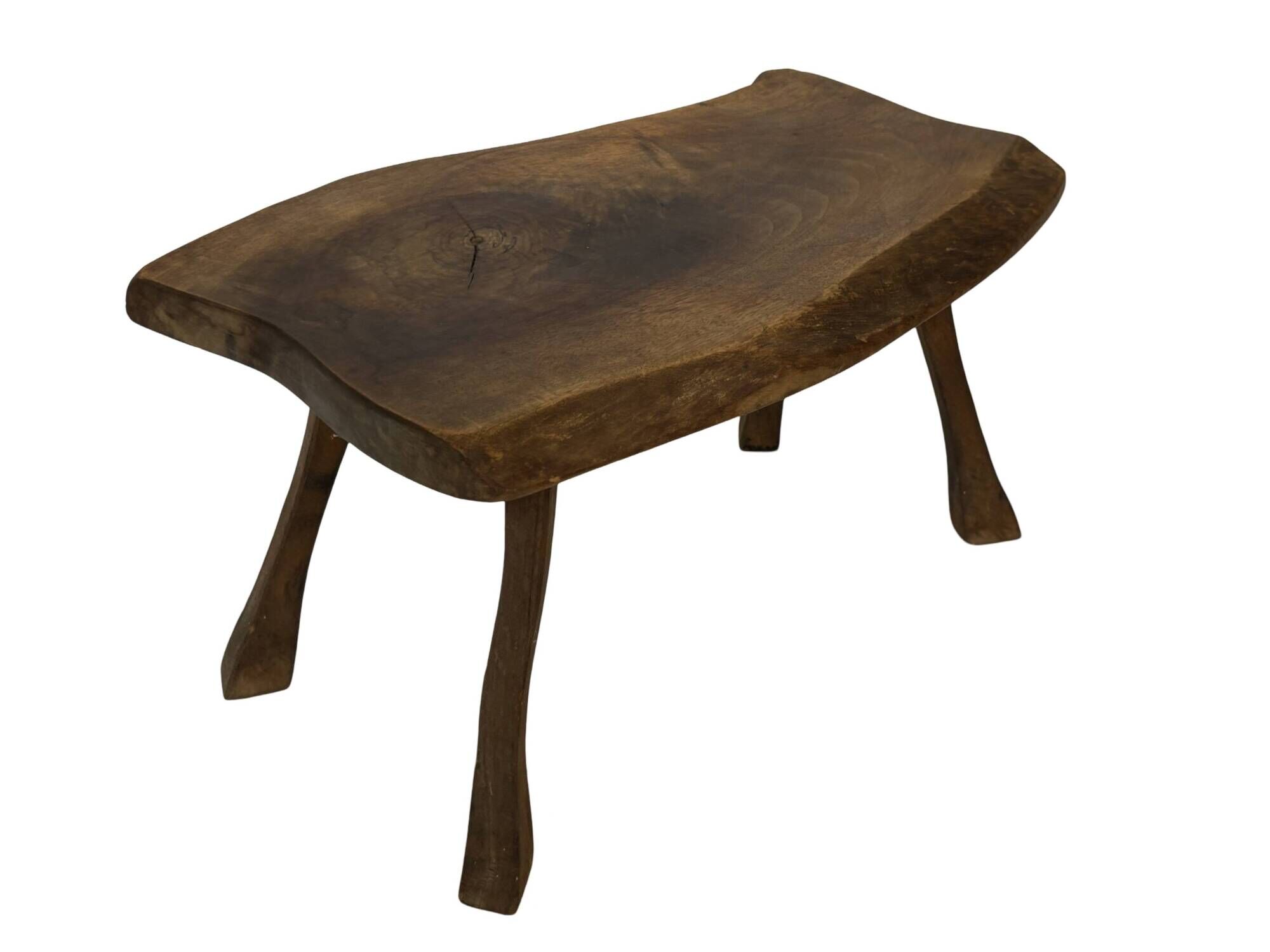 Vintage wooden side table natural design small table