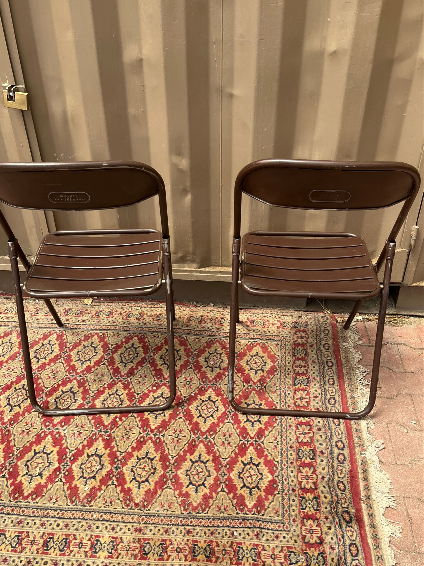Ancienne  chaises métal pliable