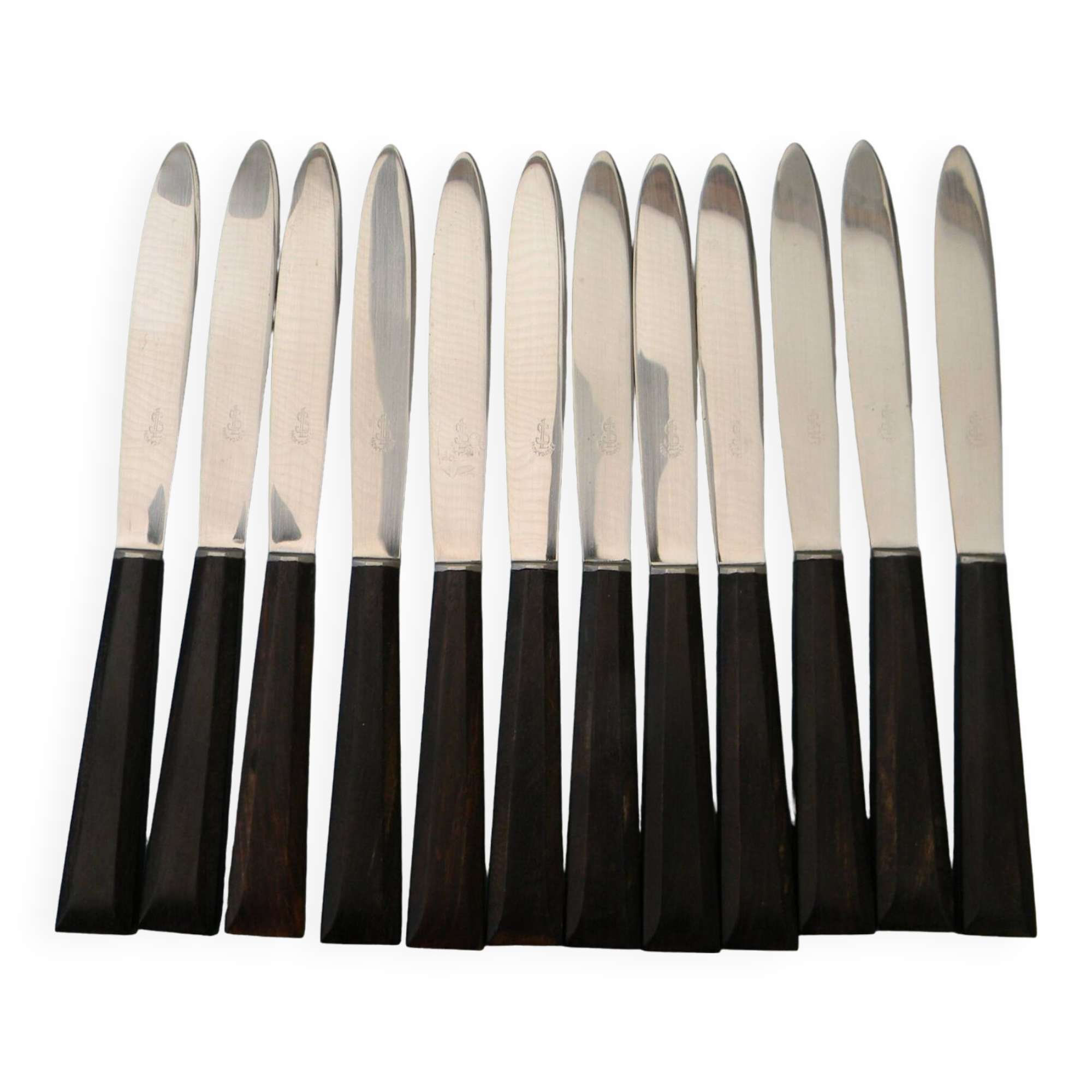 Set of 12 vintage stainless steel blade knives
