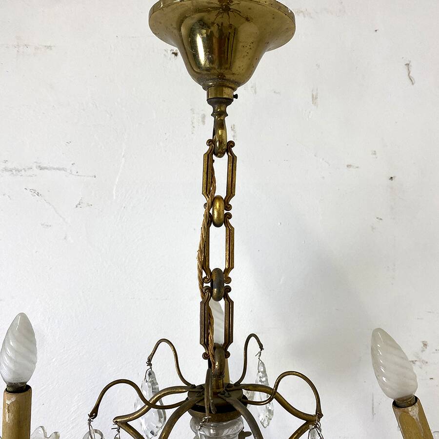 Early 20th century chandelier in bohemian crystal