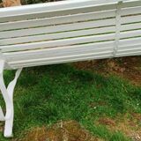 Banc de jardin ancien avec pieds en fer