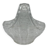 Bohemian cut crystal basket – 20th century