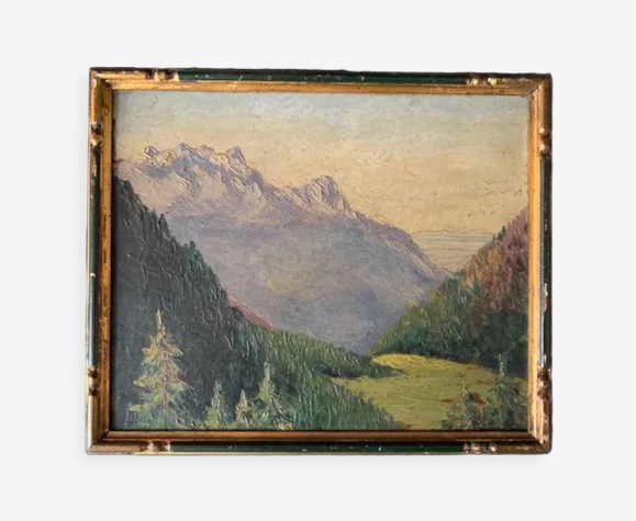 Tableau ancien impressionniste, signé, fin XIXème