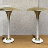 a pair of lamps, signed, France 1970s