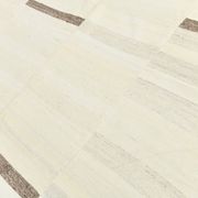 Grand tapis kilim crème et marron, 255 x 313 cm