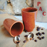 2 coffee cups / Mazagran in Digoin sandstone