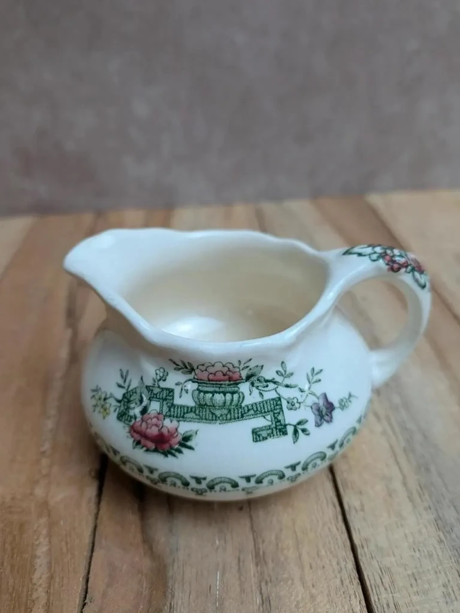 Vintage teapot and milk jug set Crown Ducal Chinese Garden – England