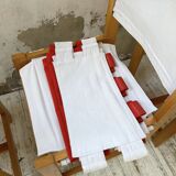 Set of 4 80s colored pine chairs