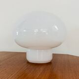 Table lamp in stainless steel and opaline glass by Tronconi Illuminazione, Italy 1970s