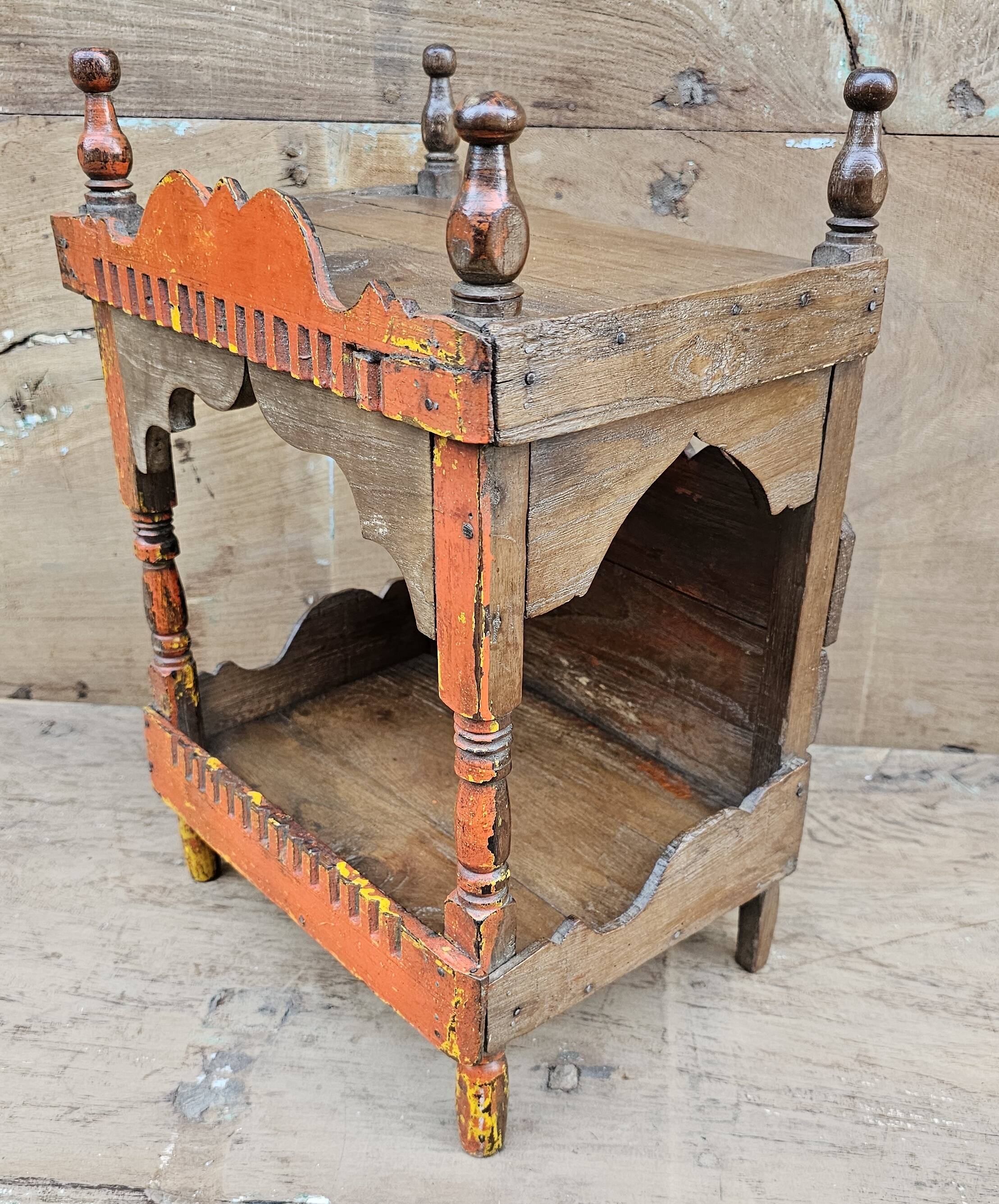 Old Burmese teak offering cabinet