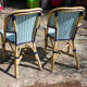 Pair of chairs bistro paris terrace in rattan and caning