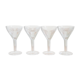 Lot of 4 aperitif glasses dating back to the 1930s