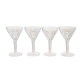 Lot of 4 aperitif glasses dating back to the 1930s