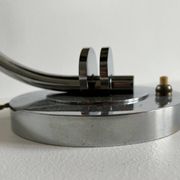 Vintage table lamp, modernist chrome metal, France 1930