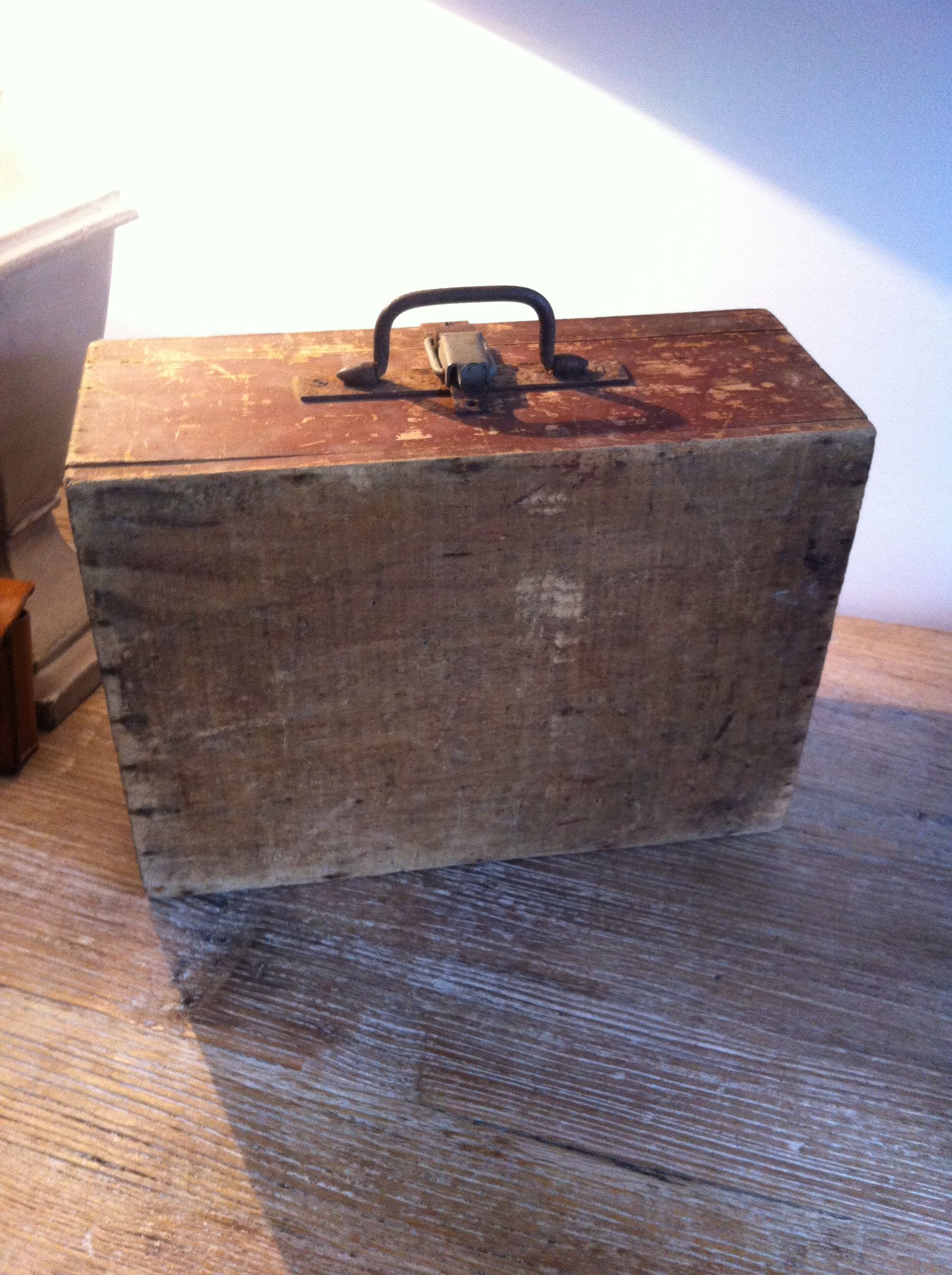 Suitcase in vintage box