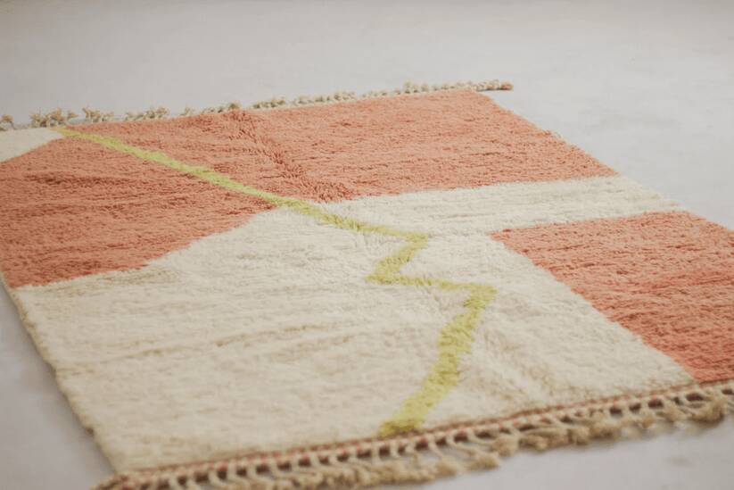Tapos beni ouarine rose marocain 250cmx150cm