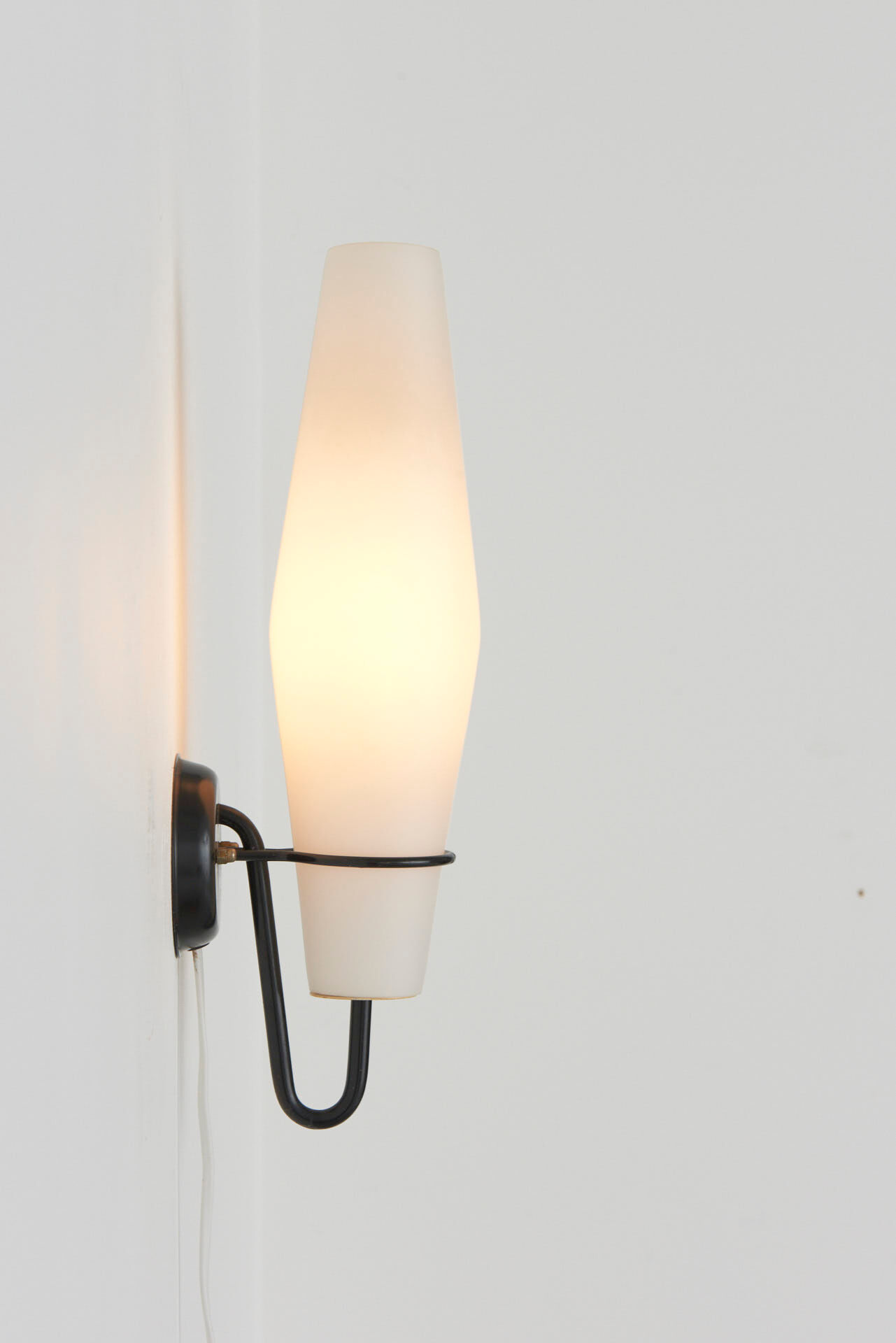Set of 3 Sconces in Opaline Glass By Raak Amsterdam, Netherlands - 1960's