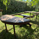 Walnut table for 12, 14 place settings 1990