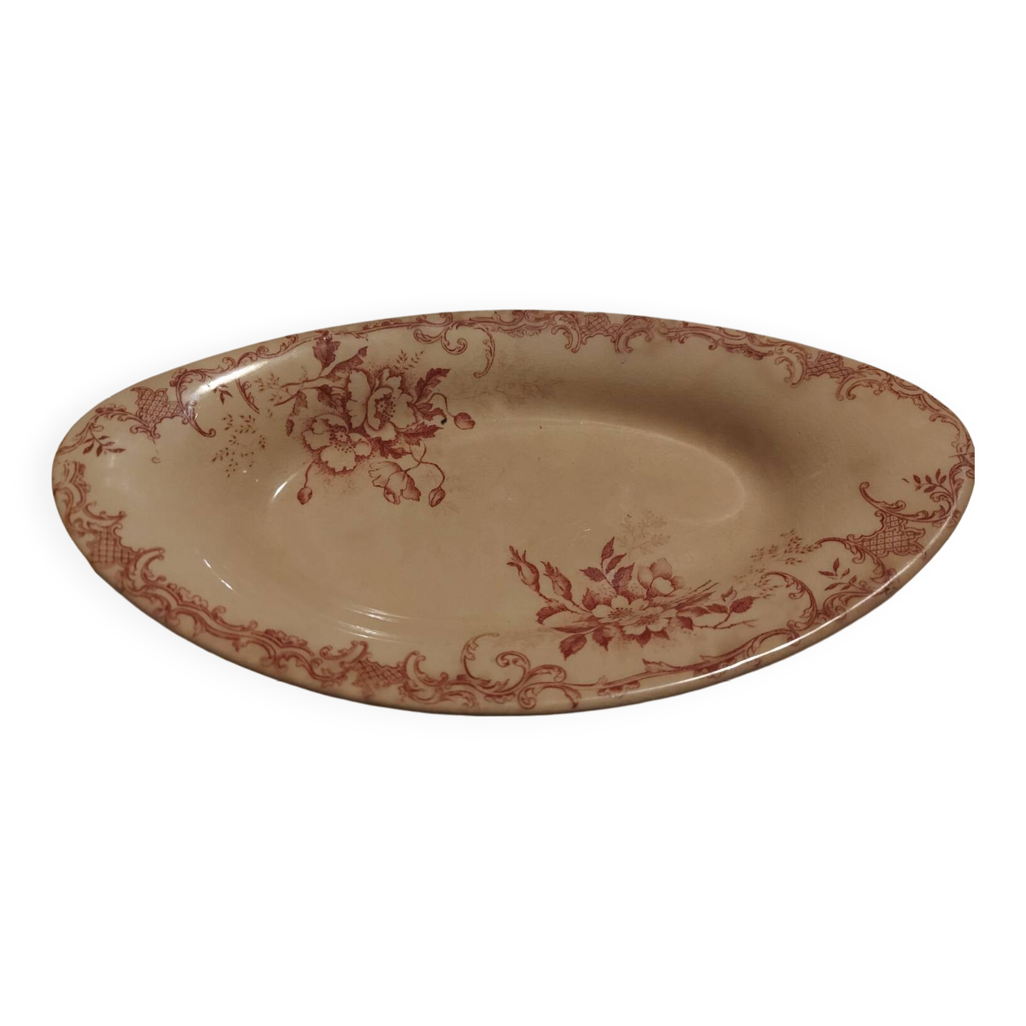 Old iron earthenware dish from Choisy le Roy