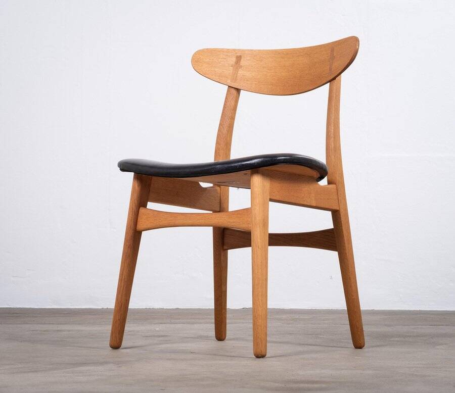 Oak Dining Chair attributed to Hans J. Wegner for Carl Hansen & Son, Denmark, 1952