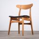 Oak Dining Chair attributed to Hans J. Wegner for Carl Hansen & Son, Denmark, 1952