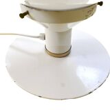 White, spherical space age table lamp, Poland 1980s.