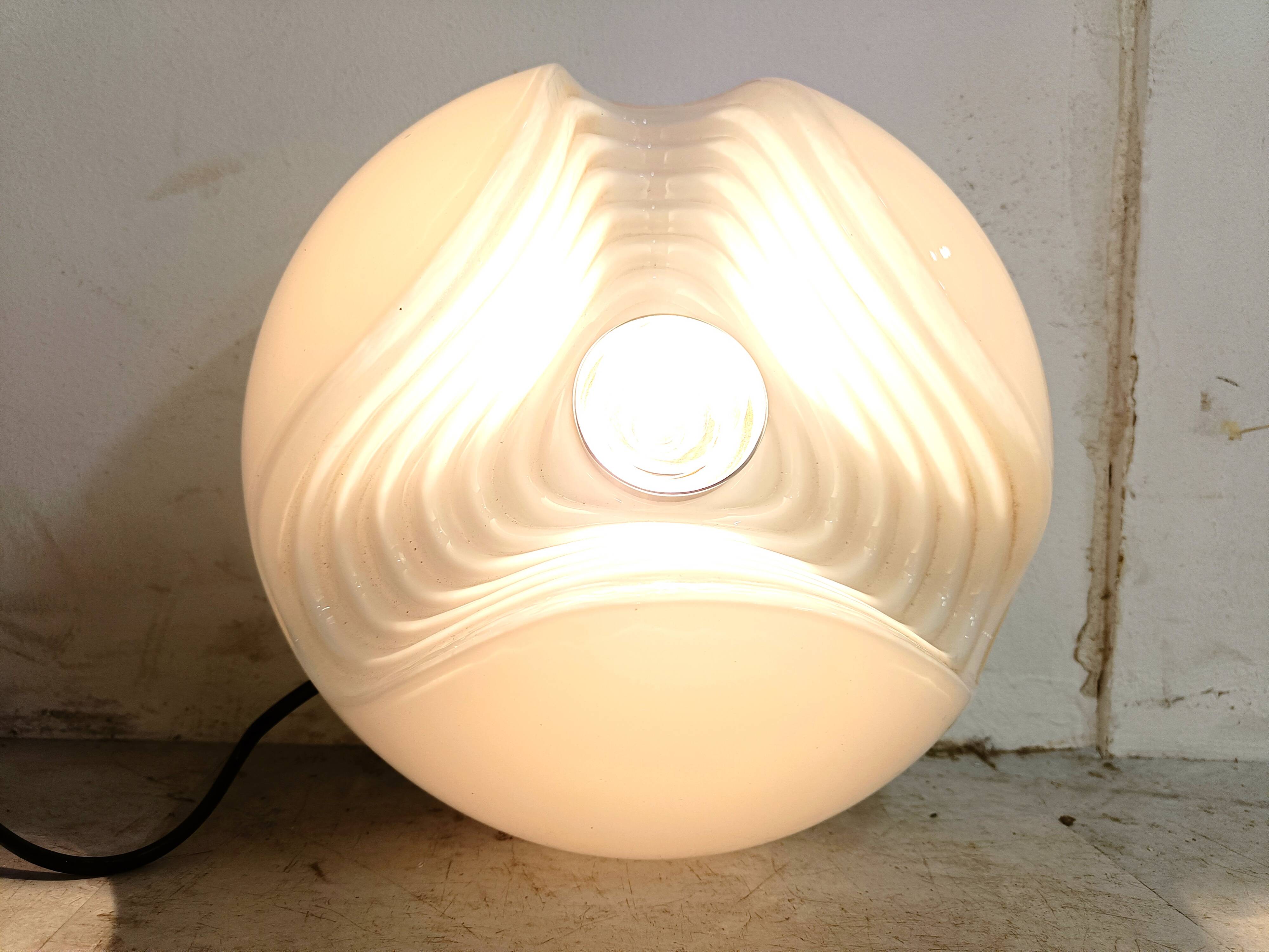 Glass wall light by Peil and Putzler, 1980s