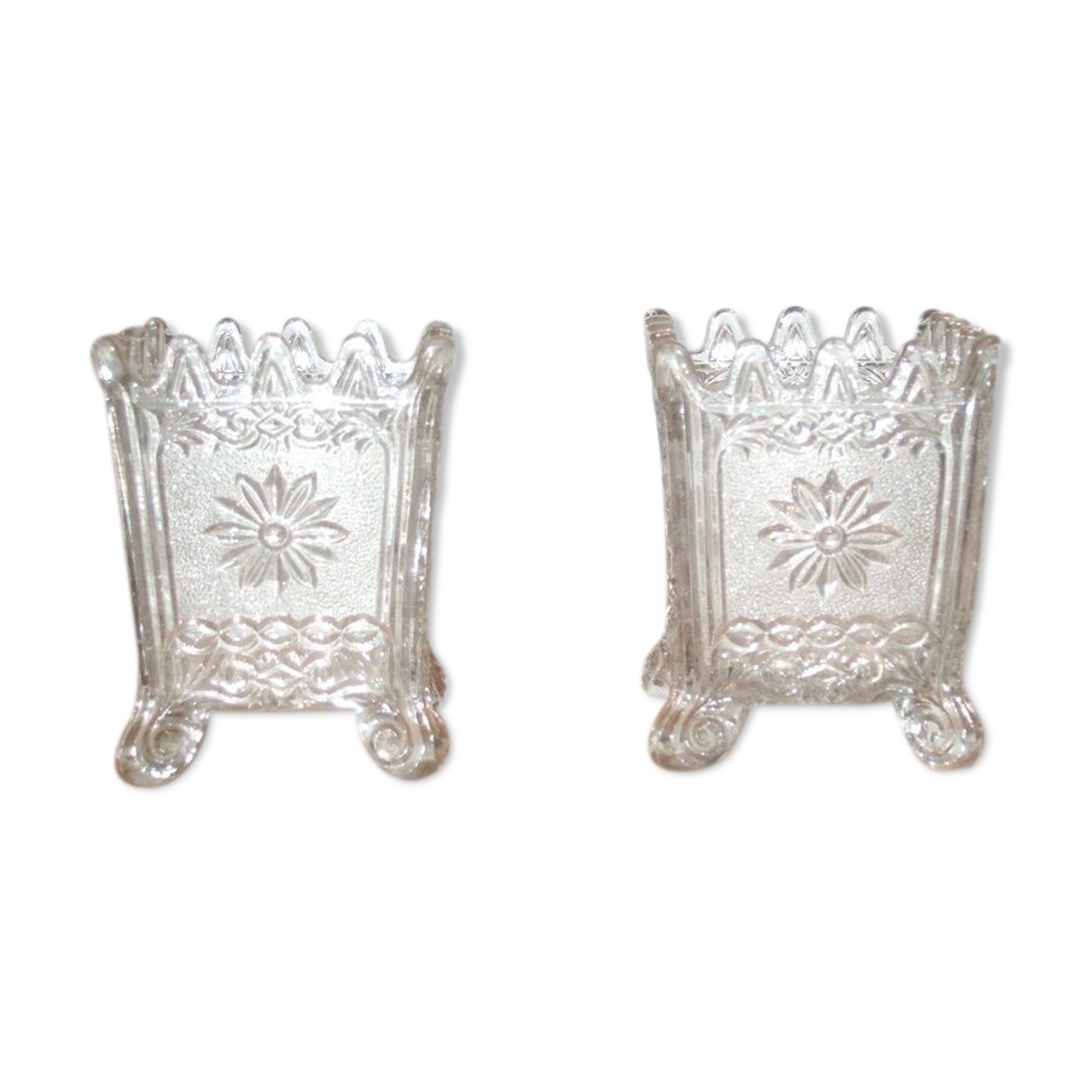 Pair of glass vases early twentieth century