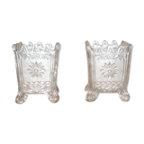 Paire de vases en verre début XXe
