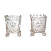 Paire de vases en verre début XXe