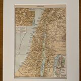 Old map of Palestine - 1900