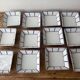 Set of 12 Basque deep plates in porcelain – white, red and blue