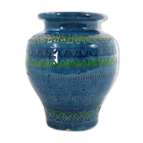 Vase blue Bitossi design Aldo Londi
