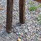 Old solid wood workbench – character console, thick top – 165 cm