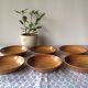 Lot of 6 soup plates in stoneware, pottery longchamp