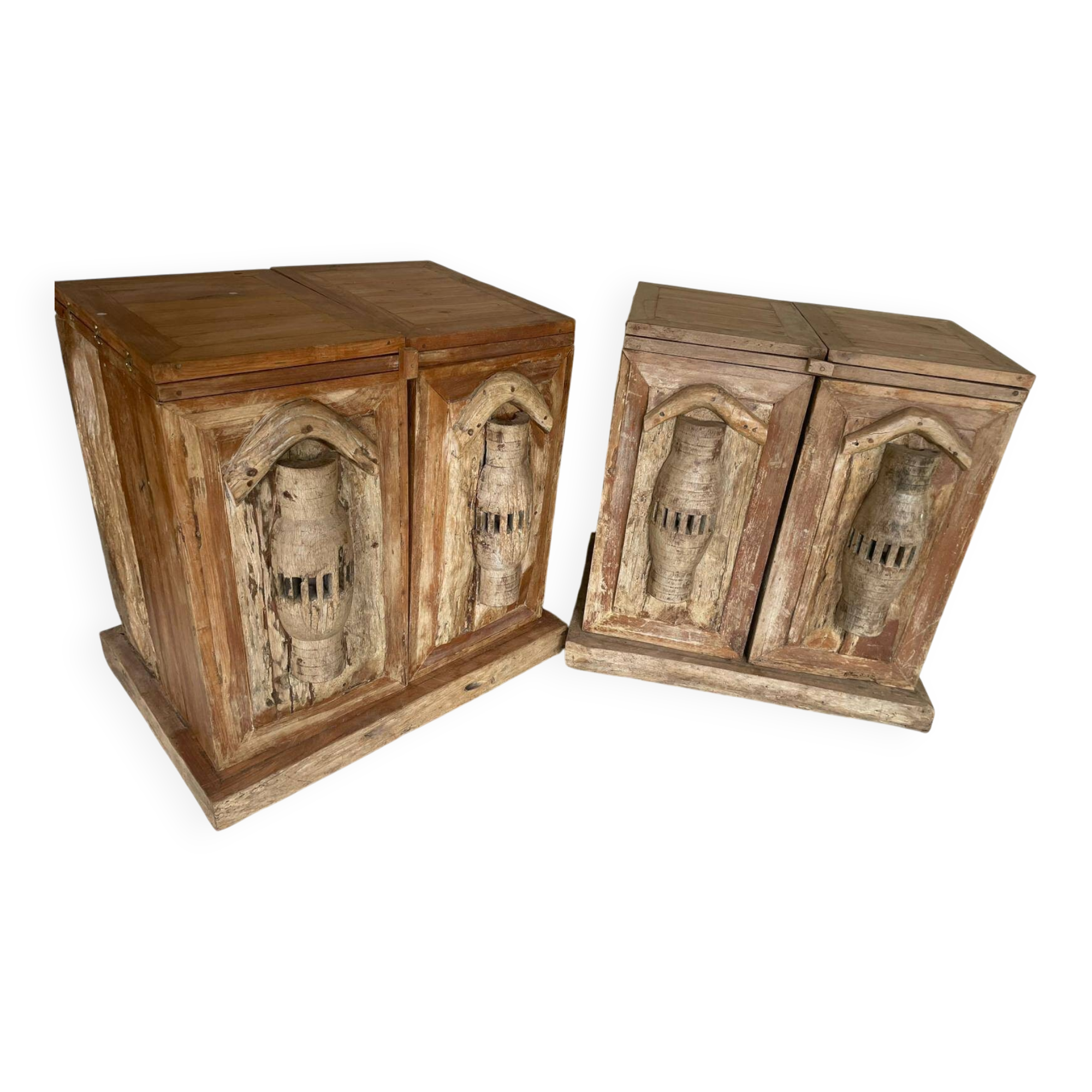 Large solid wood bar cabinet