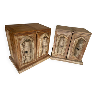 Large solid wood bar cabinet