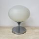 Opaline glass chromed steel & cast iron Space Age lamp by Kaiser Leuchten,