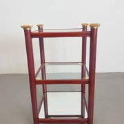 Regency Side Table in Brass and Mirror Glass, 1970s