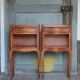 Pair of wooden bedside tables, vintage bedside table, side table.