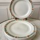 set of 6 flat plates Terre de Fer St Amand model "Molière" XXth