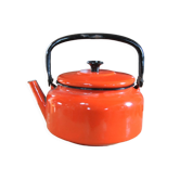 Orange enamelled kettle 60s/70s