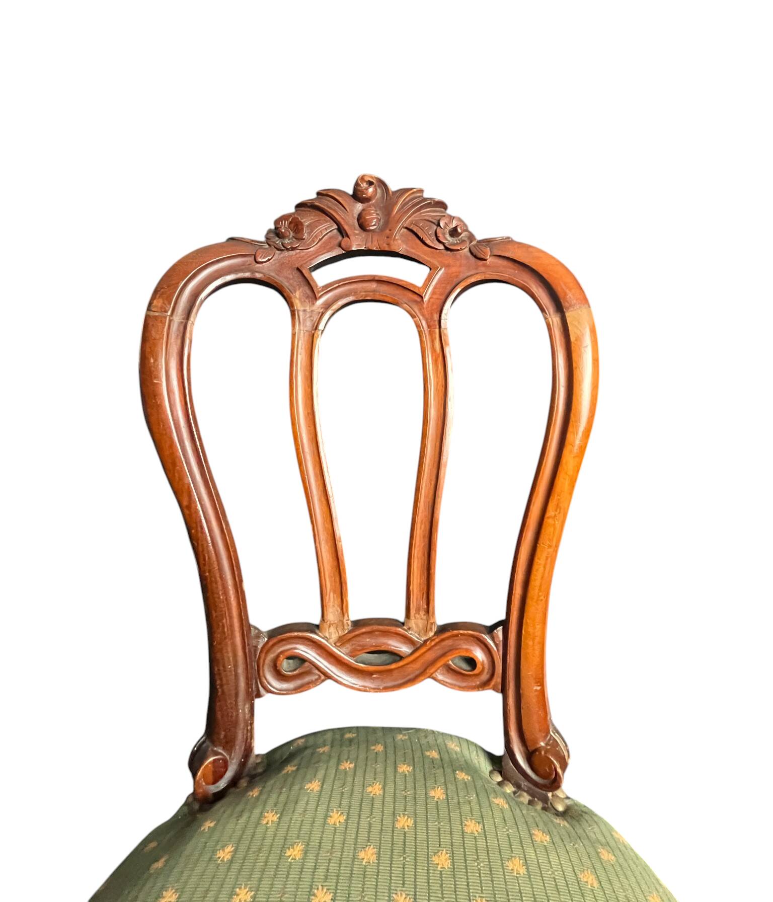 Paire de chaises en acajou époque Napoléon III fin XIXème