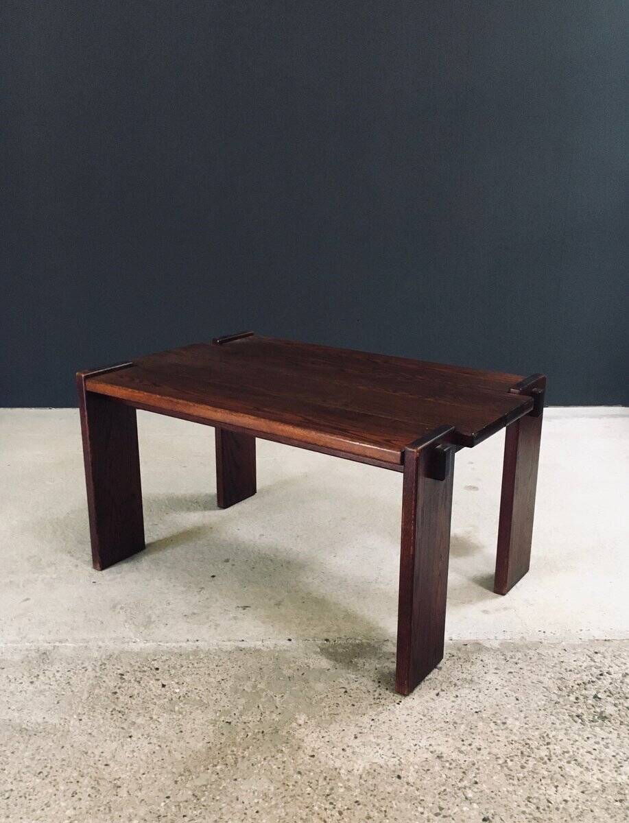 Constructivist Oak Dining Table, Belgium, 1960s