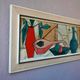 Oil painting on canvas Cubist Still Life 1950s Huberger