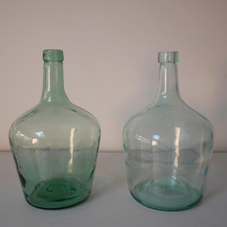 Lot 2 green lady-jeanne 2L